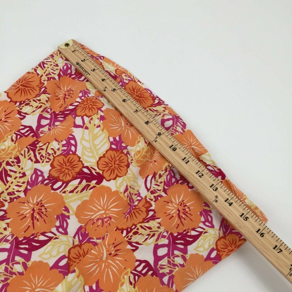 No Boundaries Floral Print Strapless Dress Extra Large Orange Pink Stretch XL - Picture 5 of 7